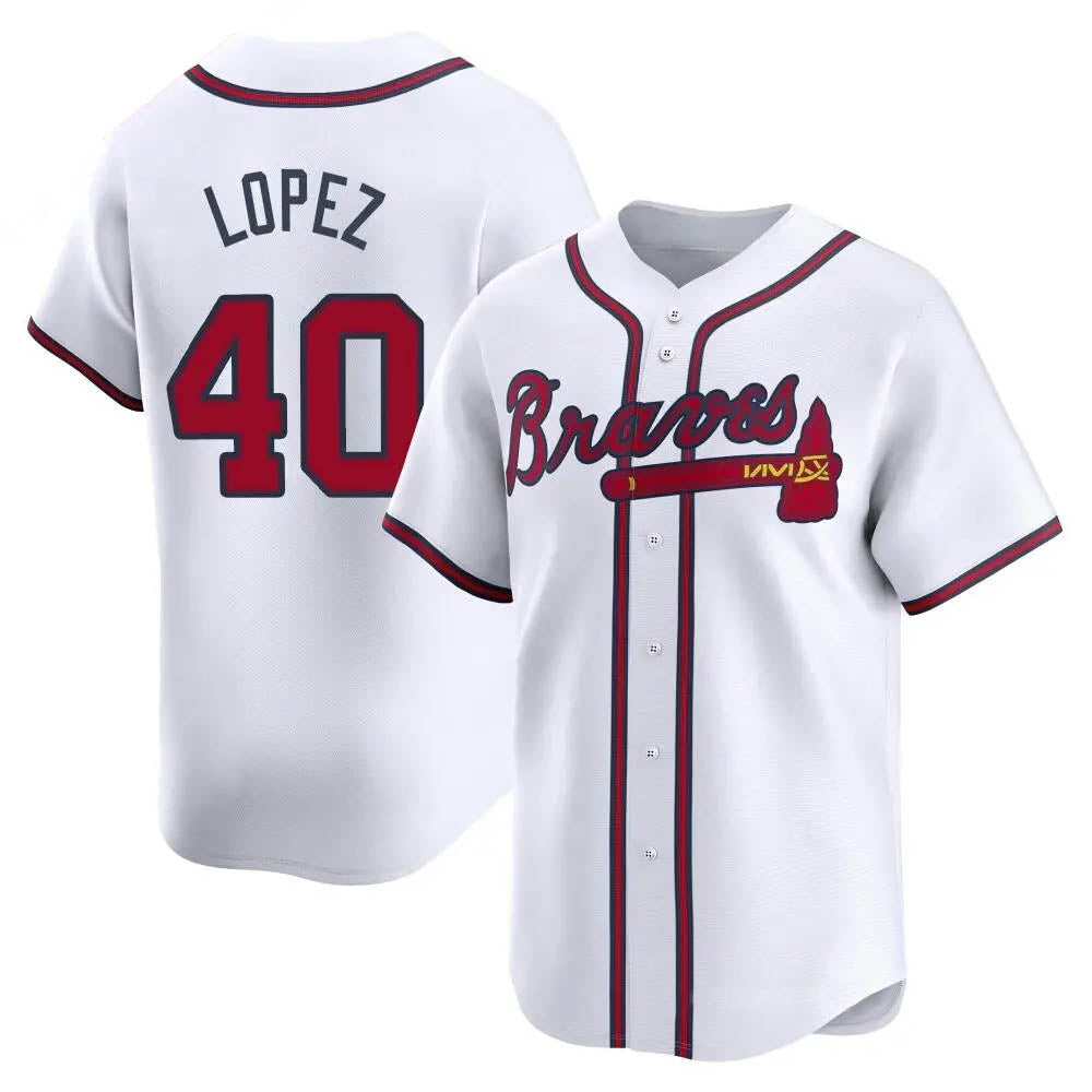 Odoa A.Braves #40 Reynaldo Lopez player White Limited Home Stitched Jerseys