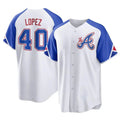 Odoa A.Braves #40 Reynaldo Lopez player White Replica City Connect Stitched Jerseys