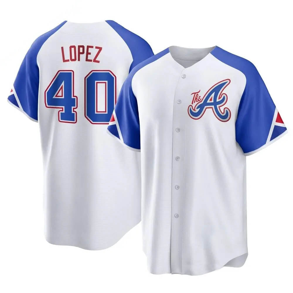 Odoa A.Braves #40 Reynaldo Lopez player White Replica City Connect Stitched Jerseys