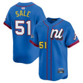 Odoa A.Braves #51 Chris Sale Player Blue National League Limited Stitched Jerseys