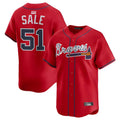 Odoa A.Braves #51 Chris Sale Player Red Alternate Limited Stitched Jerseys