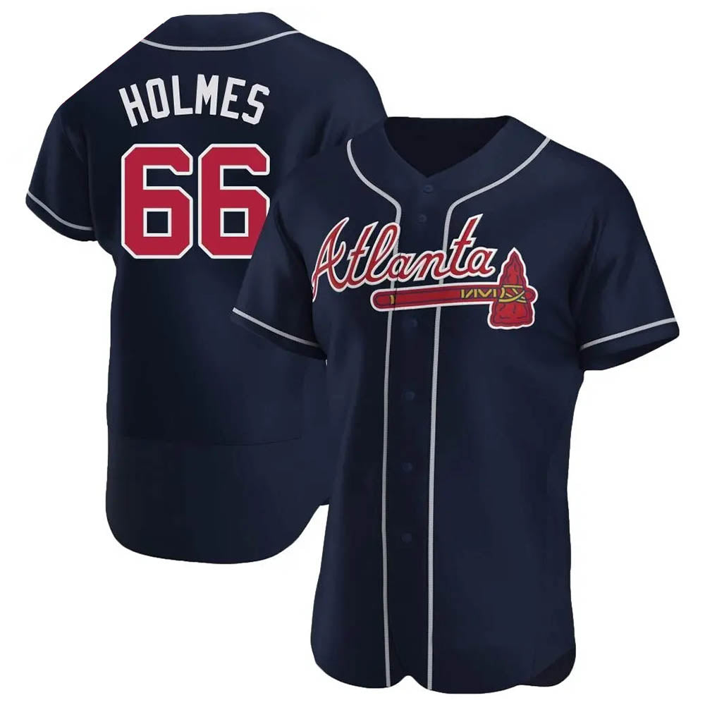 Odoa A.Braves #66 Grant Holmes Player Navy Authentic Alternate Stitched Jerseys