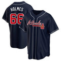 Odoa A.Braves #66 Grant Holmes Player Navy Replica Alternate Stitched Jerseys