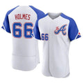 Odoa A.Braves #66 Grant Holmes Player White Authentic City Connect Stitched Jerseys