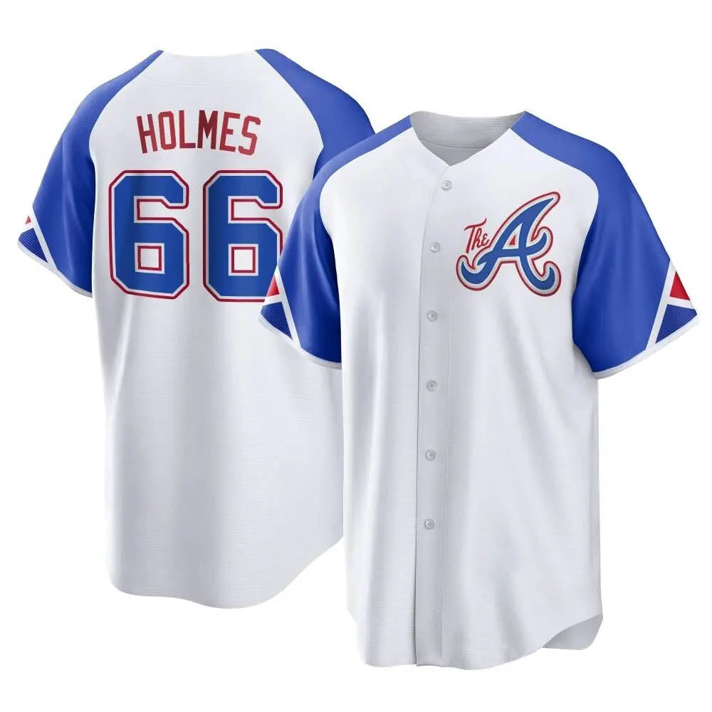 Odoa A.Braves #66 Grant Holmes Player White Replica City Connect Stitched Jerseys