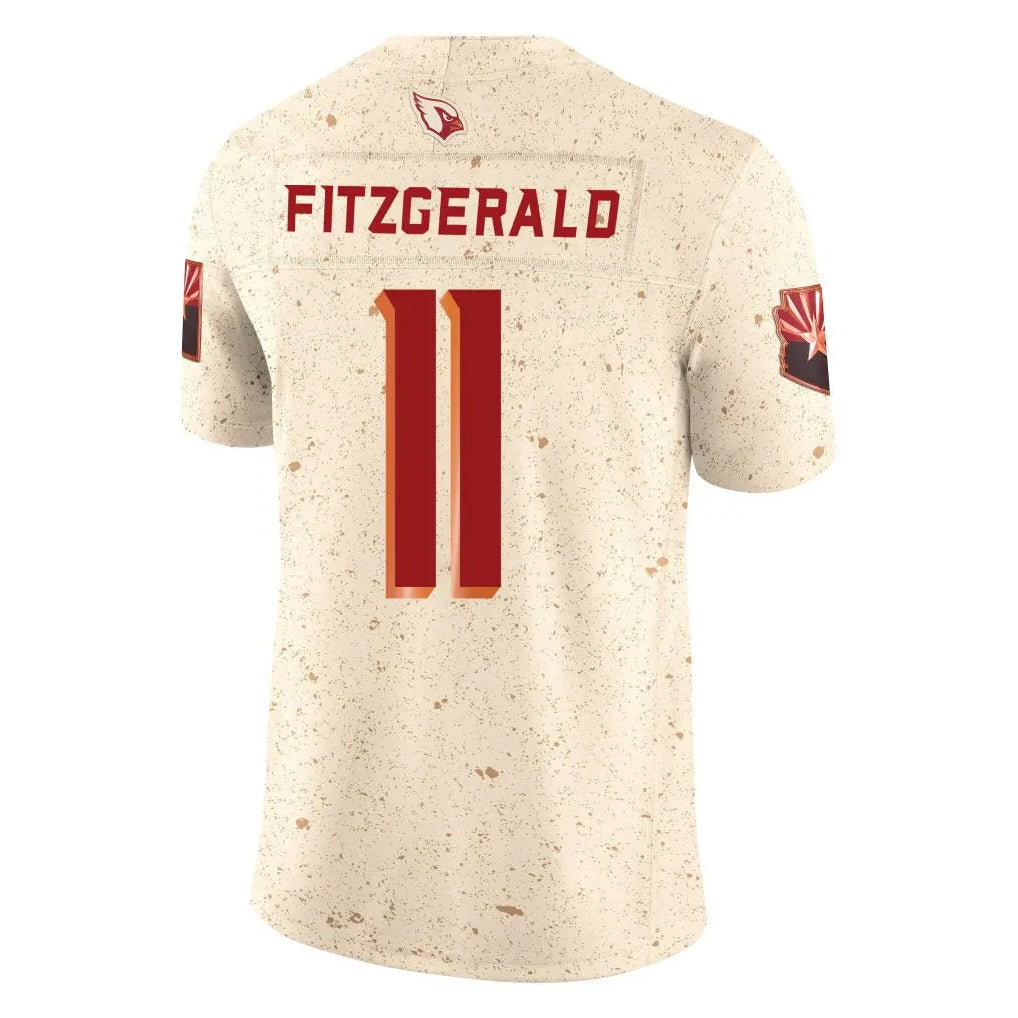 Odoa A.Cardinals #11 Larry Fitzgerald Player Cream Rivalries Collection Vapor Limited Home Game Stitched Jerseys