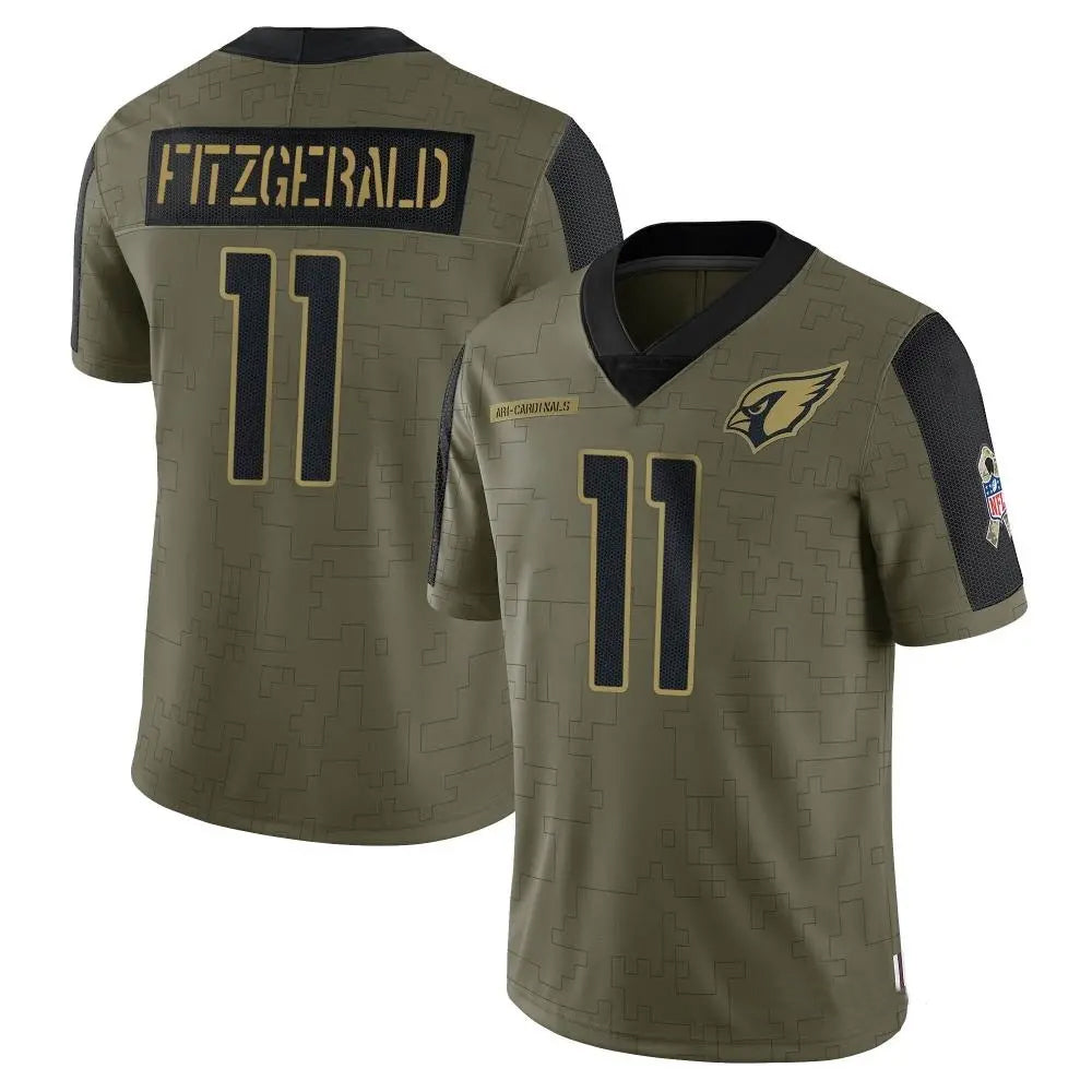 Odoa A.Cardinals #11 Larry Fitzgerald Player Salute To Service Olive Stitched Jerseys