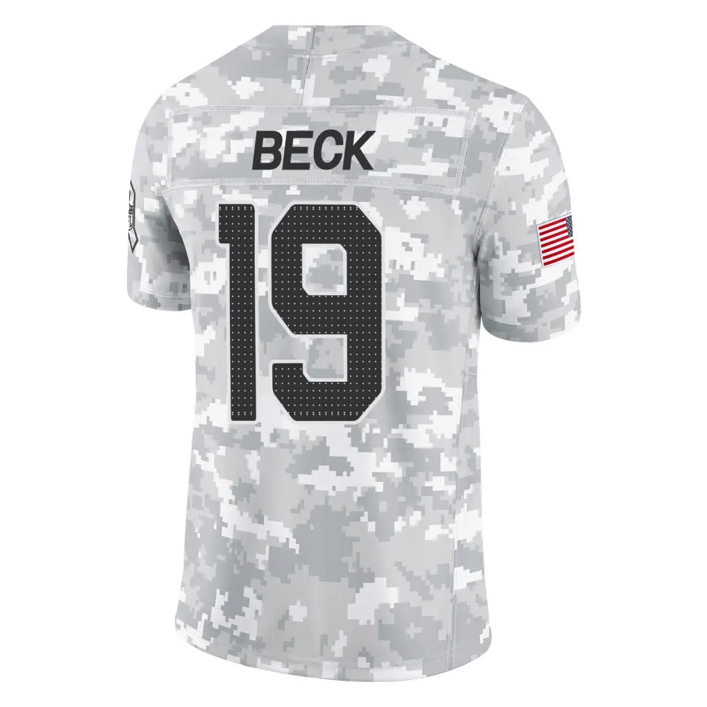 Odoa A.Cardinals #19 Carson Beck Player Camo Salute to Service Limited Home Stitched Jerseys