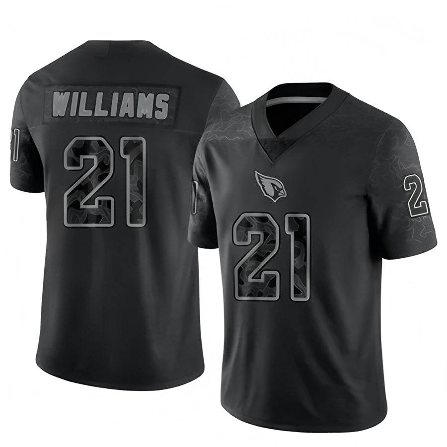 Odoa A.Cardinals #21 Garrett Williams Player Black RFLCTV Limited Stitched Jerseys