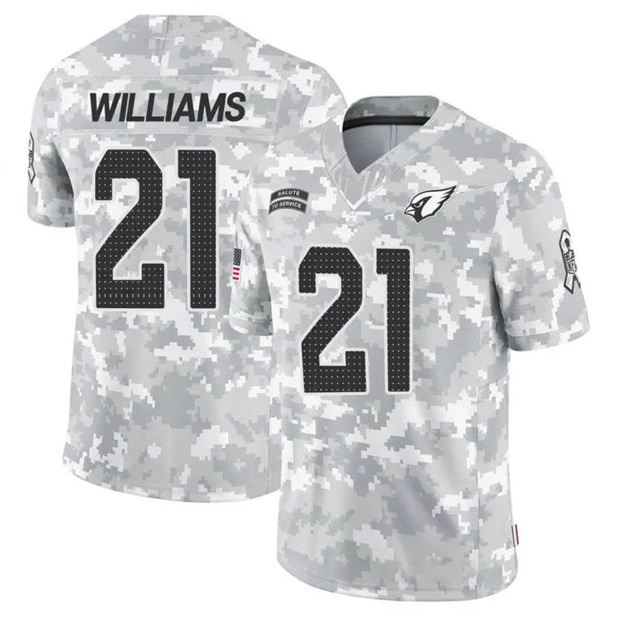 Odoa A.Cardinals #21 Garrett Williams Player Camo Salute to Service Limited Stitched Stitched Jerseys