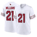 Odoa A.Cardinals #21 Garrett Williams Player White Home Game Stitched Jerseys