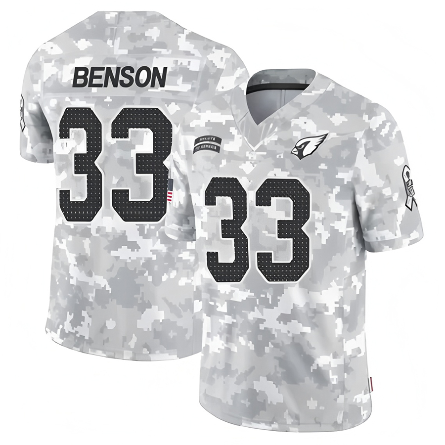 Odoa A.Cardinals #33 Trey Benson Player Camo Salute to Service Limited Stitched Jerseys