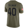 Odoa A.Cardinals #40 Pat Tillman Player Olive Salute to Service Limited Stitched Jerseys