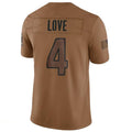 Odoa A.Cardinals #4 Jeremiyah Love Player Brown Limited Salute To Service Game Stitched Jerseys