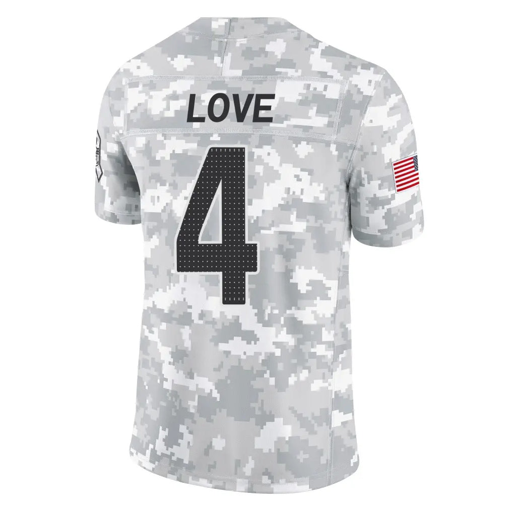 Odoa A.Cardinals #4 Jeremiyah Love Player Camo Salute to Service Limited Home Stitched Jerseys