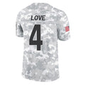 Odoa A.Cardinals #4 Jeremiyah Love Player Camo Salute to Service Limited Home Stitched Jerseys