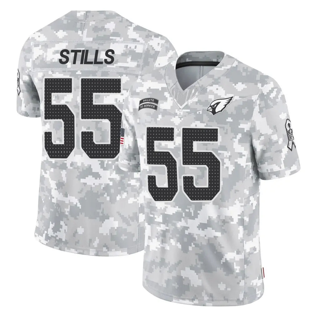 Odoa A.Cardinals #55 Dante Stills Player Camo Salute to Service Limited Home Stitched Jerseys