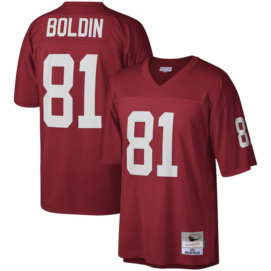 Odoa A.Cardinals #81 Anquan Boldin Player Mitchell & Ness Cardinal Legacy Replica Stitched Jerseys