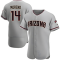 Odoa A.Diamondbacks #14 Gabriel Moreno Player Gray Authentic Road Stitched Jerseys