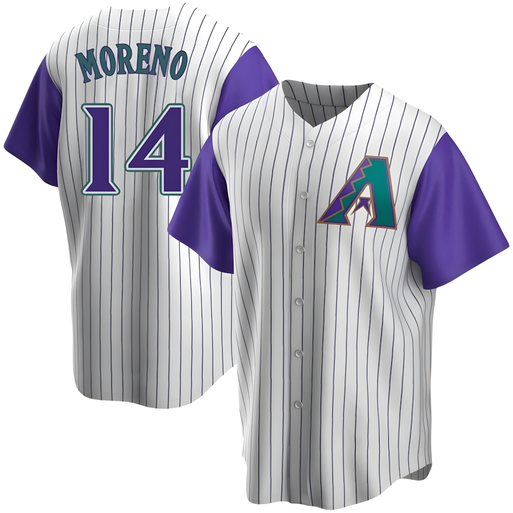 Odoa A.Diamondbacks #14 Gabriel Moreno Player Purple Replica Alternate Cooperstown Collection Stitched Jerseys