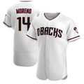 Odoa A.Diamondbacks #14 Gabriel Moreno Player White Crimson Home Stitched Jerseys