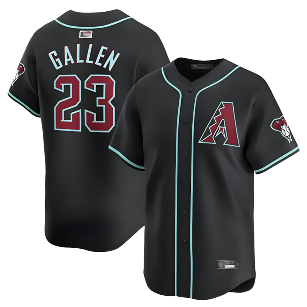 Odoa A.Diamondbacks #23 Zac Gallen Player Black Replica Game Stitched Jerseys