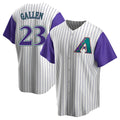 Odoa A.Diamondbacks #23 Zac Gallen Player White-Purple Replica Stitched Jerseys