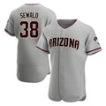 Odoa A.Diamondbacks #38 Paul Sewald Player Gray Authentic Road Stitched Jersey