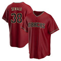Odoa A.Diamondbacks #38 Paul Sewald Player Red Alternate Replica Stitched Jersey