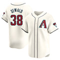 Odoa A.Diamondbacks #38 Paul Sewald Player White Limited Home Stitched Jersey