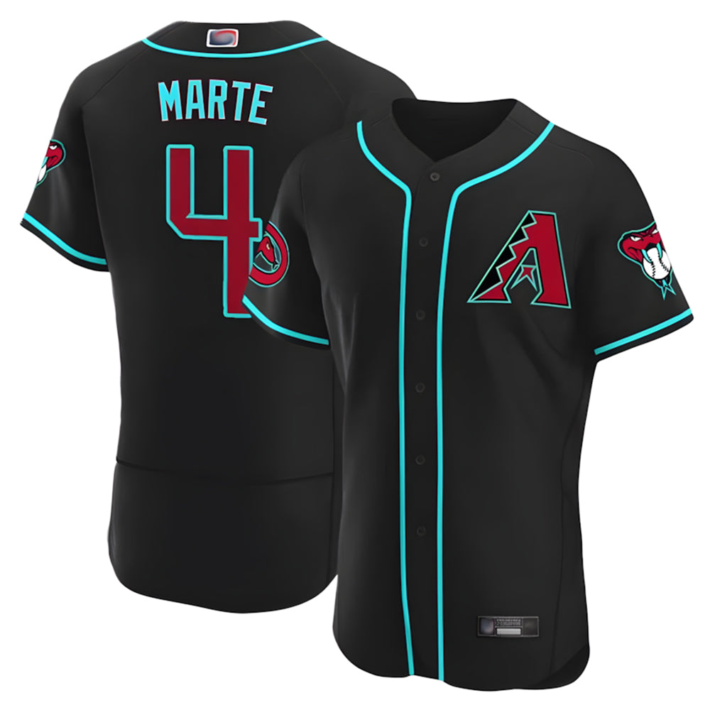 Odoa A.Diamondbacks #4 Ketel Marte Player Black Limited Stitched Jerseys