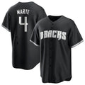 Odoa A.Diamondbacks #4 Ketel Marte Player Black Pointed collar Replica Game Stitched Jerseys