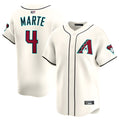 Odoa A.Diamondbacks #4 Ketel Marte Player Cream Limited Stitched Jerseys