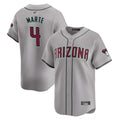 Odoa A.Diamondbacks #4 Ketel Marte Player Gray Replica Game Stitched Jerseys