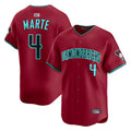 Odoa A.Diamondbacks #4 Ketel Marte Player Red Home Limited Stitched Jerseys