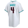 Odoa A.Diamondbacks #4 Ketel Marte Player White Replica Alt Game Stitched Jerseys