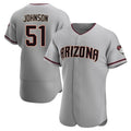 Odoa A.Diamondbacks #51 Randy Johnson Player Gray Authentic Road Stitched Jerseys