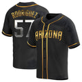 Odoa A.Diamondbacks #57 Eduardo Rodriguez Player Black Golden Replica Alternate Stitched Jersey