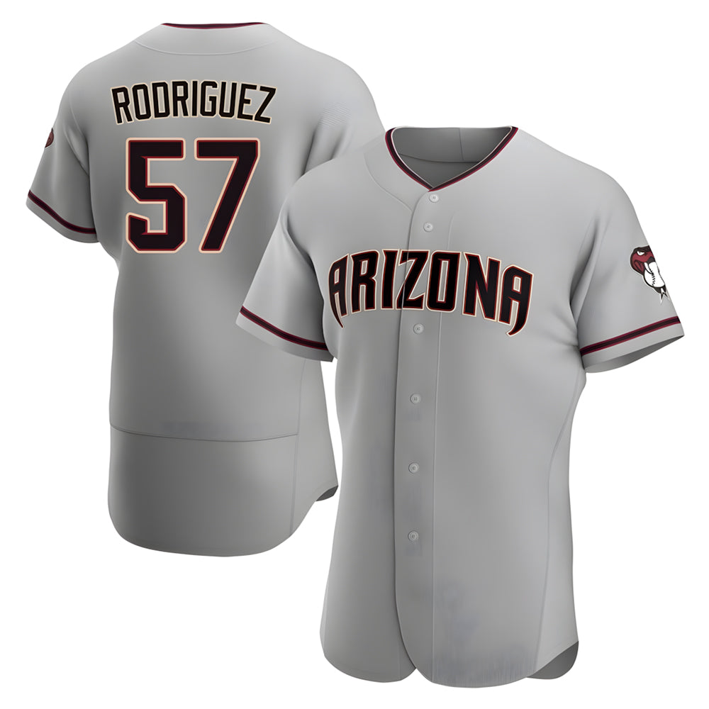 Odoa A.Diamondbacks #57 Eduardo Rodriguez Player Gray Road Stitched Jersey