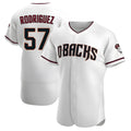 Odoa A.Diamondbacks #57 Eduardo Rodriguez Player White Crimson Home Stitched Jersey