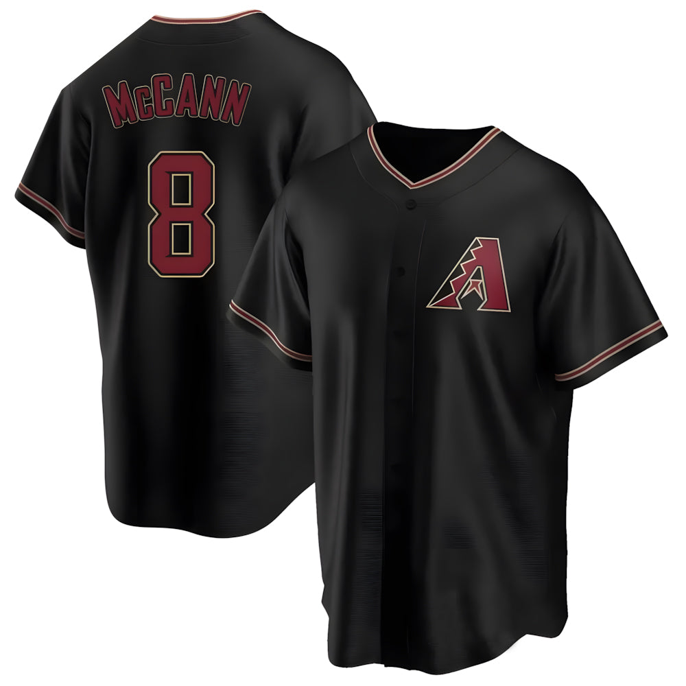 Odoa A.Diamondbacks #8 James McCann Player Black Replica Alternate Stitched Jersey