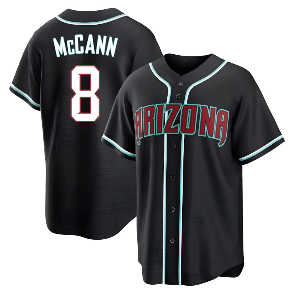 Odoa A.Diamondbacks #8 James McCann Player Black Replica Fashion Out Stitched Jersey