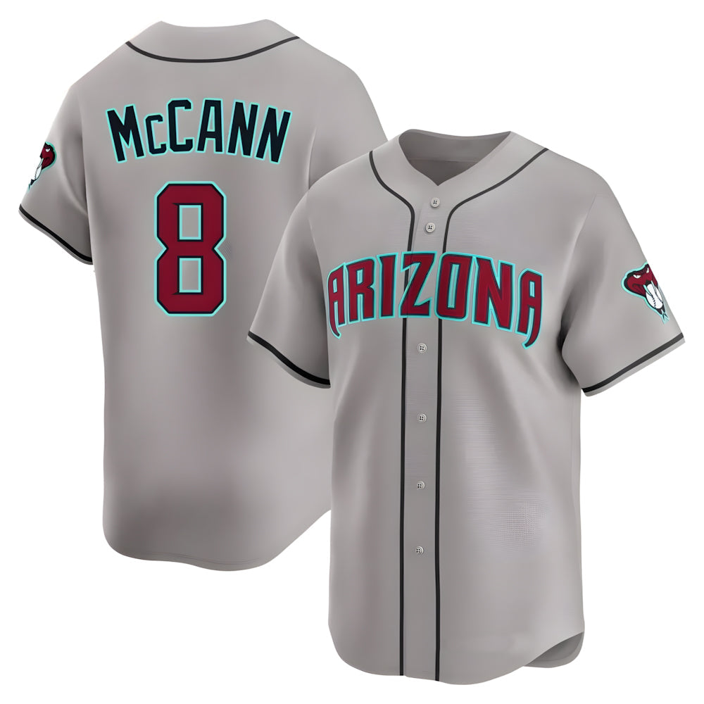 Odoa A.Diamondbacks #8 James McCann Player Gray Limited Alternate Stitched Jersey