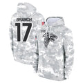 Odoa A.Falcons #17 Zachariah Branch Player Arctic Camo Salute to Service Limited Hoodie Stitched Jerseys