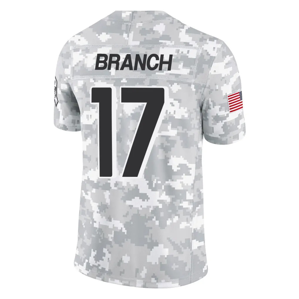 Odoa A.Falcons #17 Zachariah Branch Player Arctic Camo Salute to Service Limited Stitched Jerseys