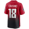Odoa A.Falcons #18 Kirk Cousins Player Red Home Game Stitched Jerseys