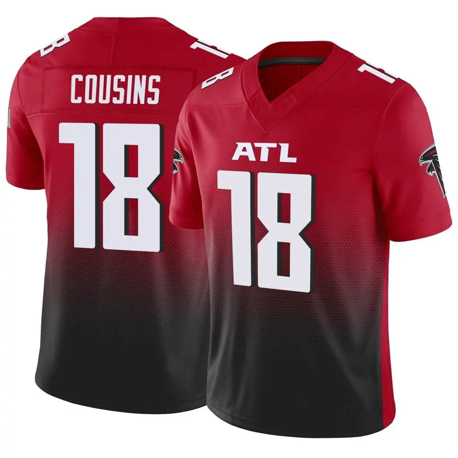 Odoa A.Falcons #18 Kirk Cousins Player Red Vapor F.U.S.E. Limited Stitched Jerseys