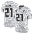Odoa A.Falcons #21 Mike Hughes Player Arctic Camo Salute to Service Limited Stitched Jerseys