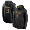 Odoa A.Falcons #3 Jessie Bates III Player Black Salute to Service Hoodies Stitched Jerseys