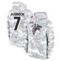 Odoa A.Falcons #7 Bijan Robinson Player Camo Arctic Salute to Service Hoodies Limited Stitched Jerseys